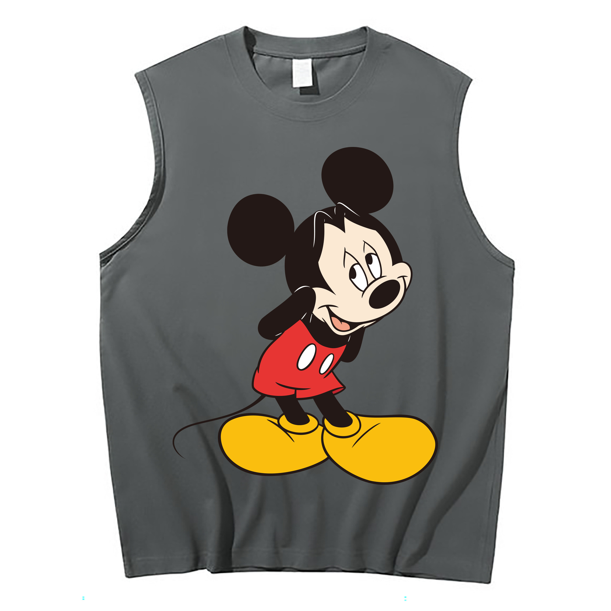 ミッキーマウス Mickey Mouse コットン100％タンクトップ（フロントプリント）